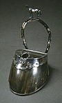 Ink Stand, Silver, silver plate and horse's hoof, c. 1874