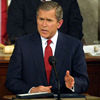 Photo of President Bush speaking about medicare and other issues at the Joint Session of Congress Address.