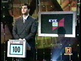 A contestant at his podium during the Eye Q round