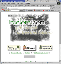 Treelore.com in 2001
