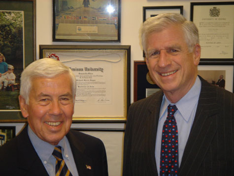 Senator Lugar meets with United States Ambassador to the United Nations John Danforth.