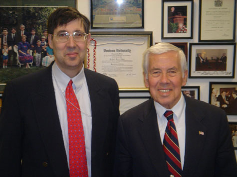 Senator Lugar with Bill Perry, former Defense Secretary.