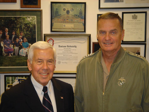Senator Lugar meets with General Jim Jones, Supreme Allied Commander, Europe and the Commander of the United States European Command.