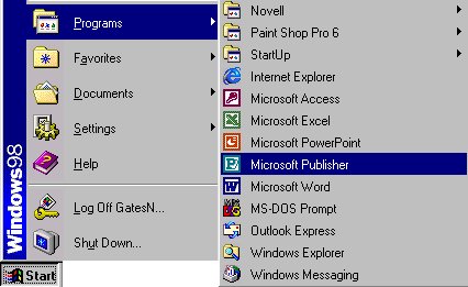 Publisher from Start Menu