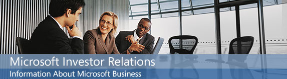 Microsoft Investor Relations Web site