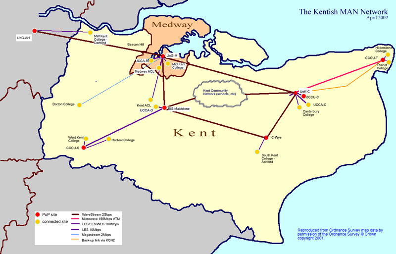 Map of the Kentish MAN Network