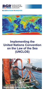 Titelblatt und Download Flyer: Implementing the United Nations Convention on the Law of the Sea (UNCLOS)