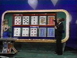 The rows of cards in mid-game