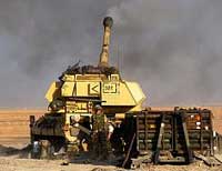 Photo of AS90 firing in Iraq