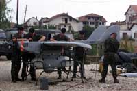 Photo of Phoenix UAV being  prepared fo rflight in the Balkans.