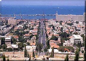 View of Haifa harbour from Mt. Carmel