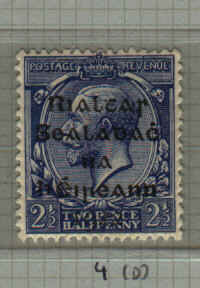 2.5d blue;Rialtas Sealadac, Dollard overprint