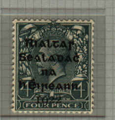 4d grey-green; Rialtas Sealadac Dollard overprint
