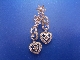 A pair of 18ct white gold diamond cluster drop earrings