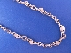 A French 18ct white gold fancy heart and anchor link necklet chain