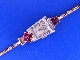 A lady's vintage retro platinum and 14ct rose gold diamond and ruby set "Marvin" wrist watch