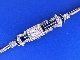 A vintage lady's retro platinum sapphire and diamond "Ancora" wrist watch