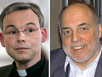 Bischof Franz-Peter Tebartz-van Elst (li.) und Pfarrer Peter Kollas (Bild:  picture-alliance/dpa)