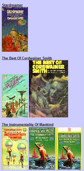 Cordwainer Smith science fiction book covers