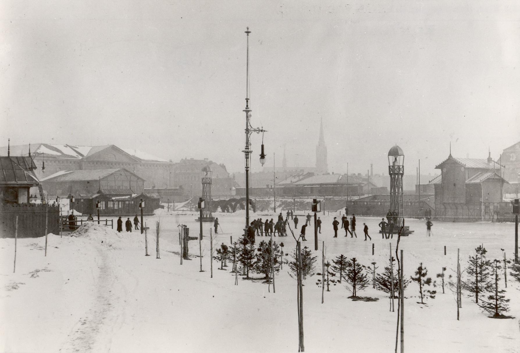 1867: Erster Platz des neu gegrndeten Eislaufvereins