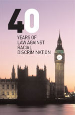 Front cover of the 40 Years of Law Against Racial Discrimination companion leaflet