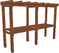 3D rendered bench
