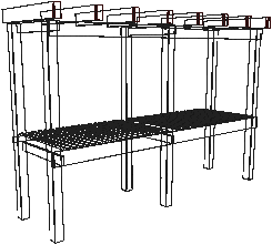 Wireframe bench design