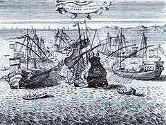 Battle of Lepanto - Turkish Galley sinks