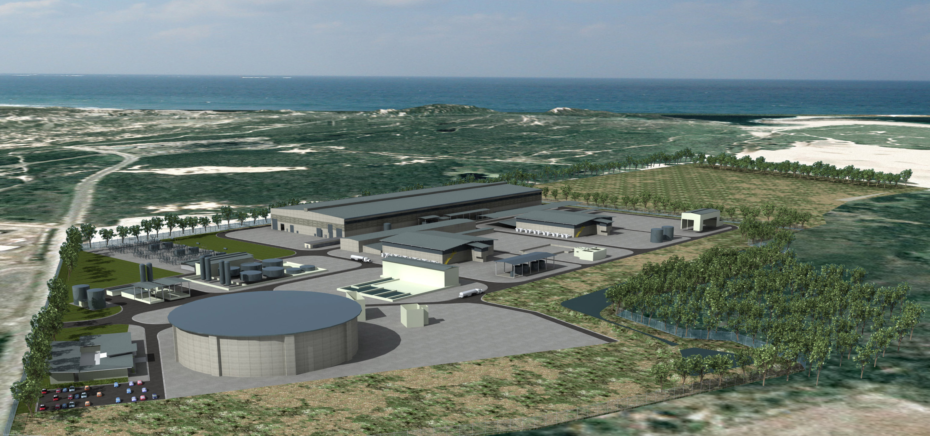 Artists impression of the desalination plant
