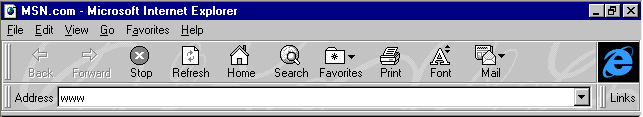 World  The Blue E debuted with Internet Explorer 3