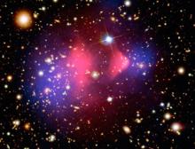 Galaxies going places (Image: NASA/M.Markevitch et al/STSCI; Maggellan/U.Arizona/D.Clowe et al)