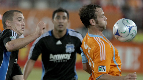 "We were utterly shocked," said Brad Davis (R) of the Quakes' fans treatment of the Dynamo.
