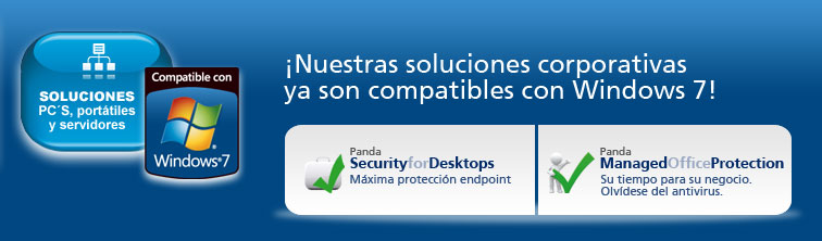 Soluciones corporativas compatibles con Windows7.