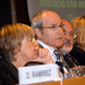 La rectora, Ana Ripoll, el President, Jos Montilla, i el conseller Josep Huguet