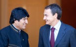 Evo Morales y Rodríguez Zapatero durante la última visita del presidente de Bolivia a España