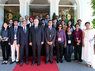 DFG-Präsident Kleiner (m.) mit den indischen Gästen